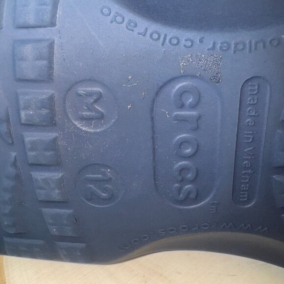 Crocs Baya II Mens Size 12 Comfort Flip Flop Navy Blue Thong Sandals - Picture 9 of 9